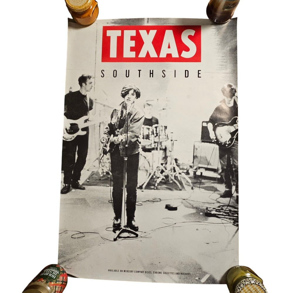 Texas‎ Southside Vintage 1989 Promo Album Poster 24x36 Mercury Records Rock